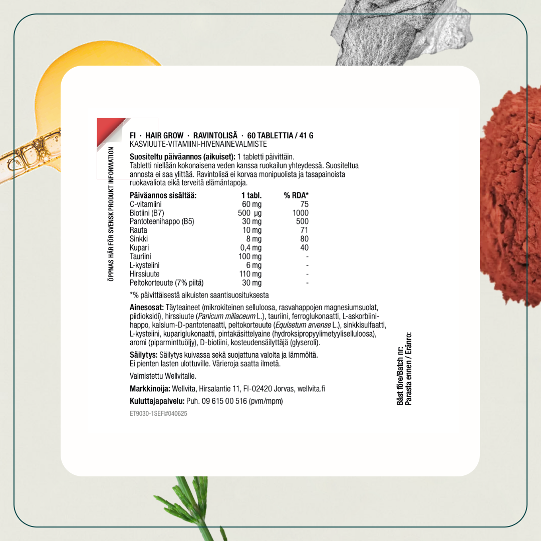 Hair Grow tuotepakkaukset