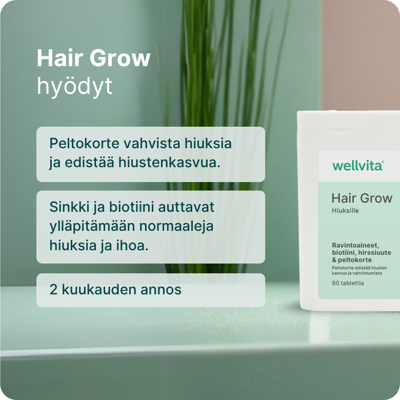 Hair Grow tuotepakkaukset