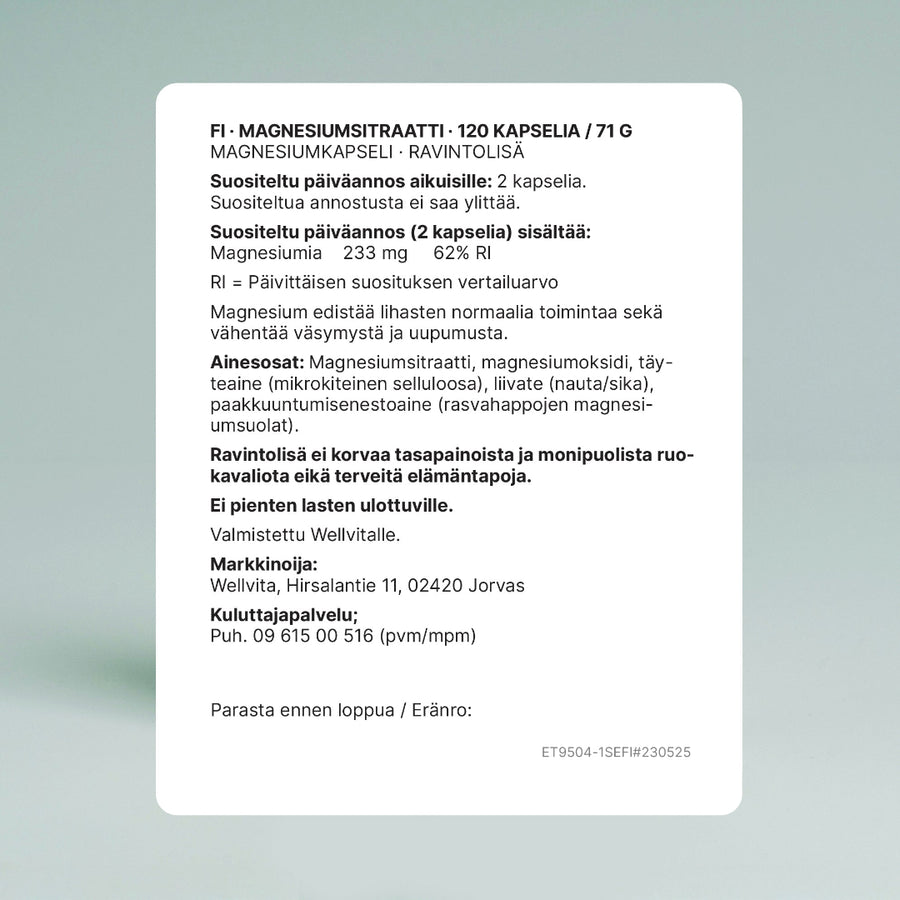 Magnesium Sitraatti billede 6