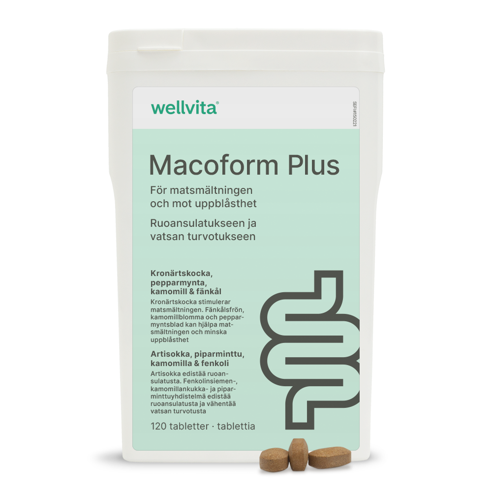 Macoform Plus tuotepakkaukset